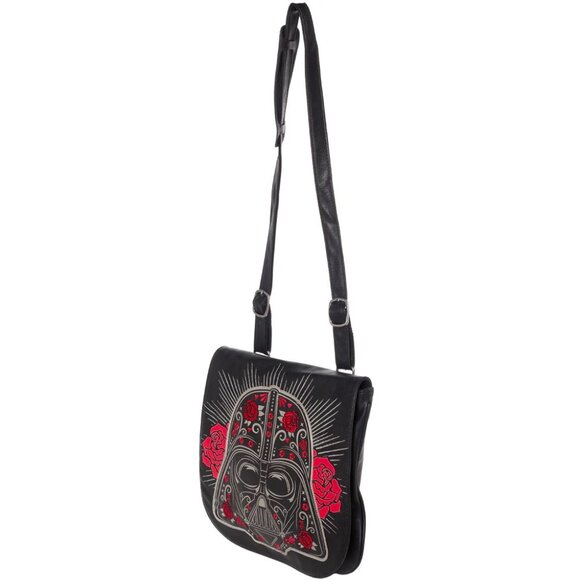 HTF NWOT Loungefly Star Wars Darth Vader Sugar Skull Saddle Bag Punk Rock Style - Picture 3 of 9